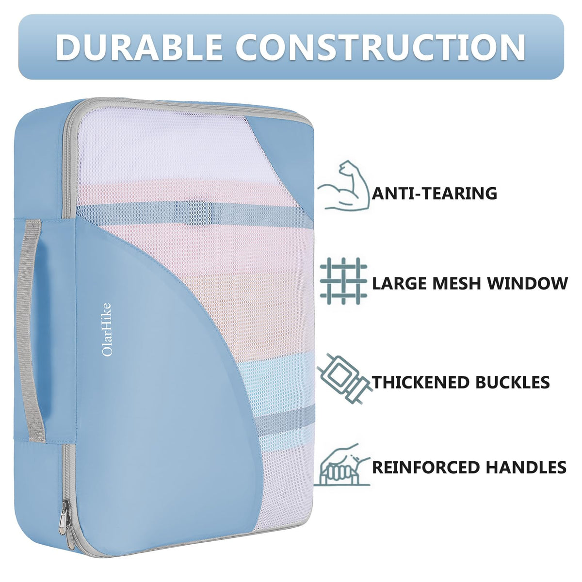 Packing Cubes for Travel (07 Light Blue)