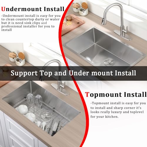 16 Gauge Stainless Steel Single Bowl Kitchen Sink With Accessories