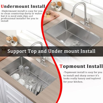 16 Gauge Stainless Steel Single Bowl Kitchen Sink With Accessories