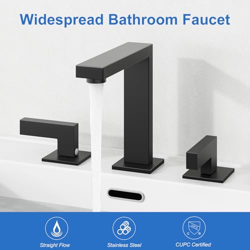 Bathroom Sink Faucets 3 Hole Vanity Faucet with Drain