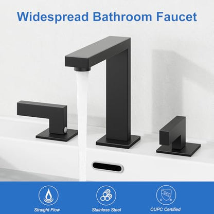 Bathroom Sink Faucets 3 Hole Vanity Faucet with Drain