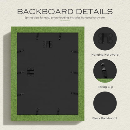 12x16 Green Wood Grain Frame (Green Frame Green Mat / 12x16)