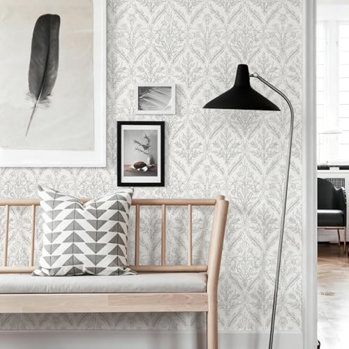 Peel and Stick Wallpaper Vintage Boho Beige Leaf Contact Paper Floral Thicken Self Adhesive Decorative Flower Peel and Stick Wallpaper Removable for Bedroom Bathroom Cabinets Botanical Roll