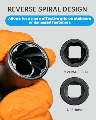 Bolt Nut Extractor Set Impact Lug Nut Removal Extractor Tool