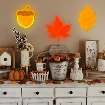 3Pcs Fall Thanksgiving Neon Signs