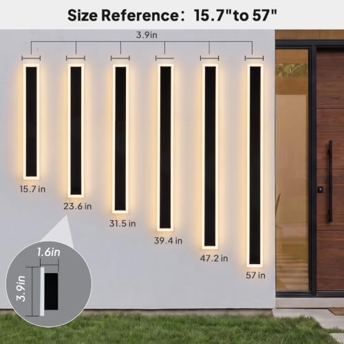 2 Pack Modern Outdoor LED Wall Lights