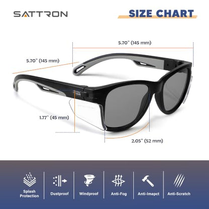 Anti Fog Safety Glasses Safety Goggles ANSI z87.1 Polycarbonate Scratch & Impact Resistant Protective Eyewear