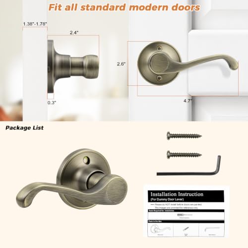 Door Handles Black Gold