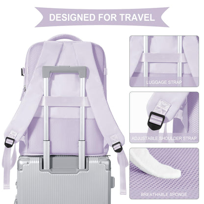 Large Travel Backpack For Women Men (Purple / 30 liters)