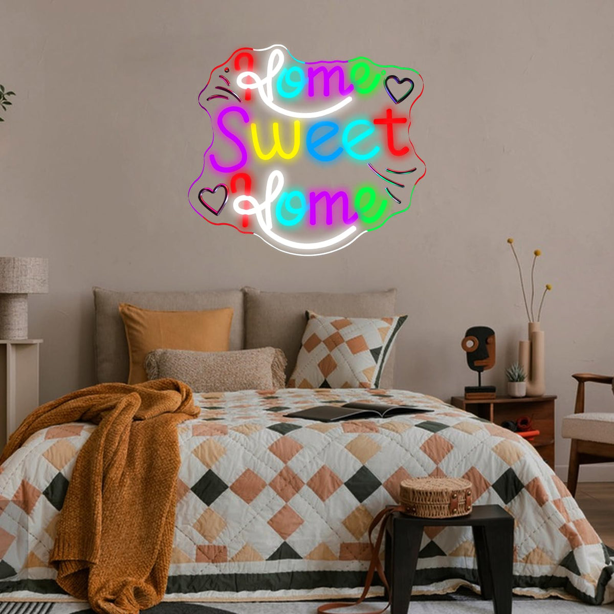 Home Sweet Home Neon Sign (Colorful-HM)