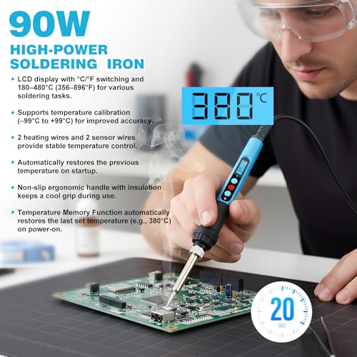 90W Digital Soldering Iron Kit