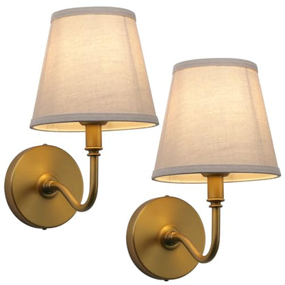 Hardwired Fabric Wall Sconces