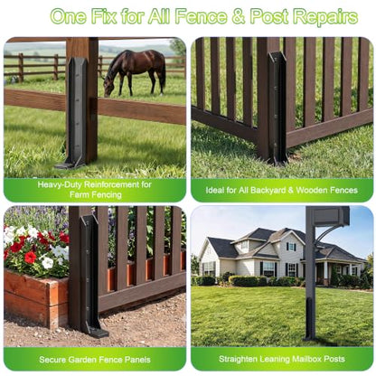 2 Pcs Fence Post Repair Kit
