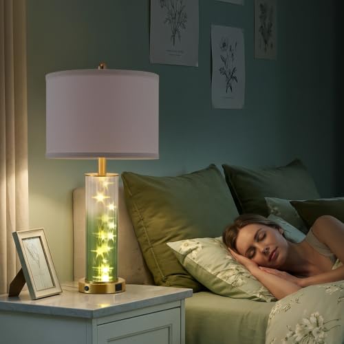 Glass Table Lamps for Bedroom Living Room