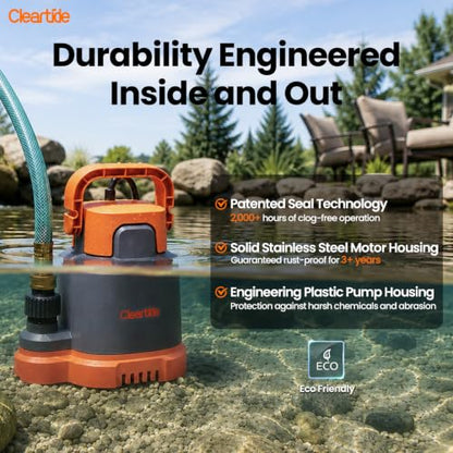 Submersible Utility Water Pump (1/4 HP Sump Pump)