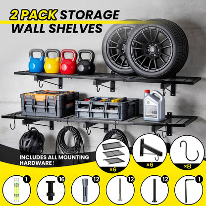 2 Pack Garage Wall Shelving (C-2 PACK)