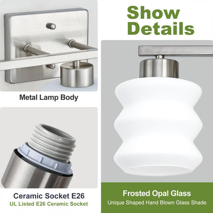 Bathroom Lighting Fixtures Over Mirror (Brushed Nickel / 3-Light)