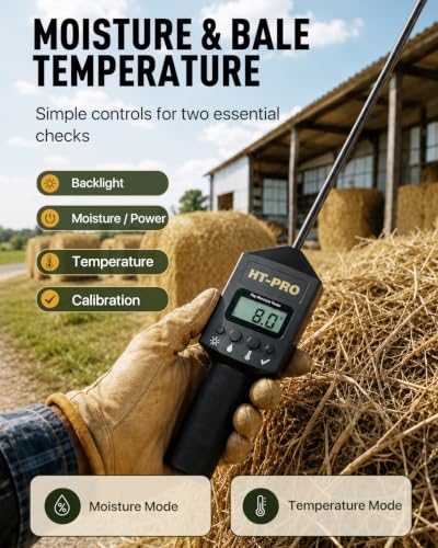 Hay Moisture Tester with 20" Probe