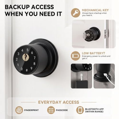 Smart Fingerprint Door Knob