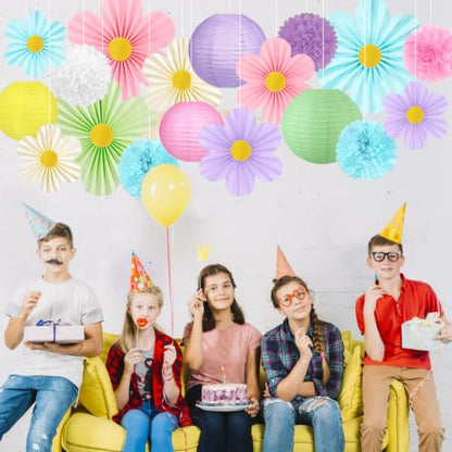 19 Pcs Pastel Party Decorations (Pastel)