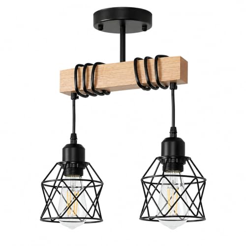 Farmhouse Semi Flush Mount Ceiling Light