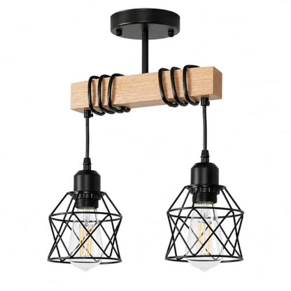 Farmhouse Semi Flush Mount Ceiling Light