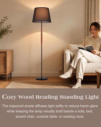 Wood Standing Floor Lamp