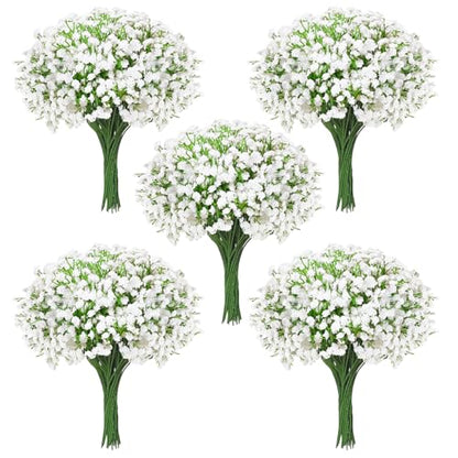 100Pcs Babys Breath Artificial Flowers (White Babys Breath / 100Pcs)