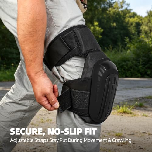 Professional Work Knee Pads with Thick Foam Cushioning & Soft Gel Core