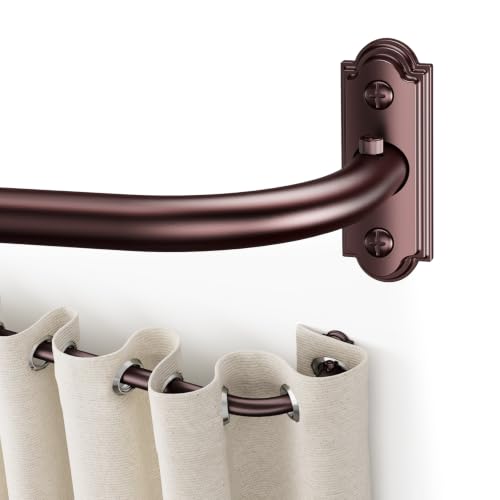 Curtain Rods Wrap Around Blackout 1 Inch Curtain Rods for Windows