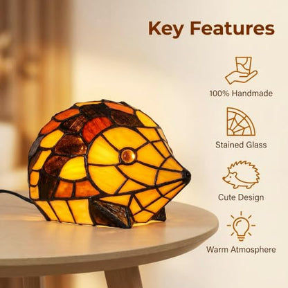 Handmade Tiffany style Lamp Stained Glass Table Lamp Animal Accent Light