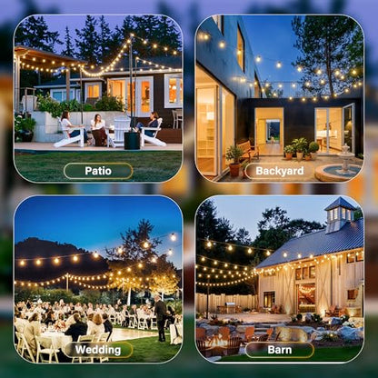 Outdoor String Lights with Remote