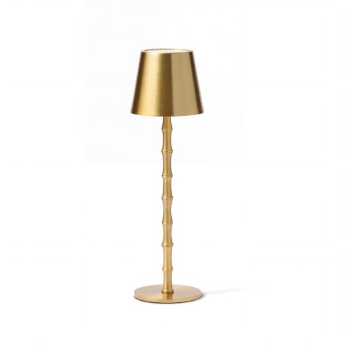 2 Pcs 14.5" Luxury Gold Bamboo Floor Lamp Metal Bamboo