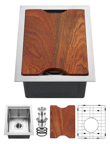 Undermount Bar Sink Workstation with Cutting Board