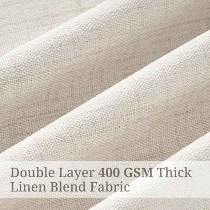 102 Inch Long Curtains Extra Wide 70 Inch Width Blackout Pinch Pleat Drapes for Living Room Patio Sliding Door Natural Linen Heavy Insulated Farmhouse for 60W Large Window (Birch / 70"W x 102"L (Pack of 1))