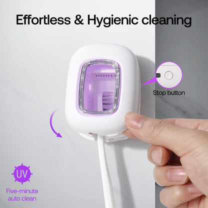 UV Toothbrush Sanitizer Holder (White)