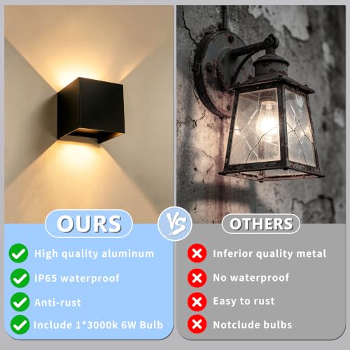Outdoor Sconce Up Down Waterproof Wall Lights