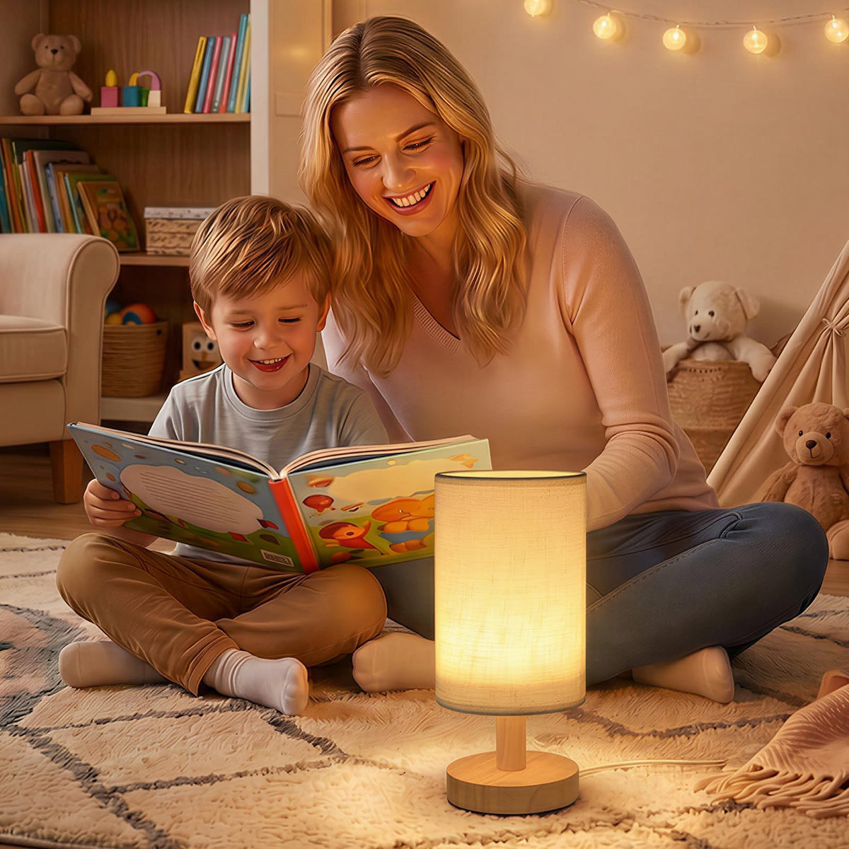 Small Table Lamp Set of 2 (Round Short Base)