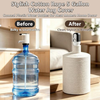 Woven Jute Water Jug Cover for 5 Gallon Bottles Water Dispenser