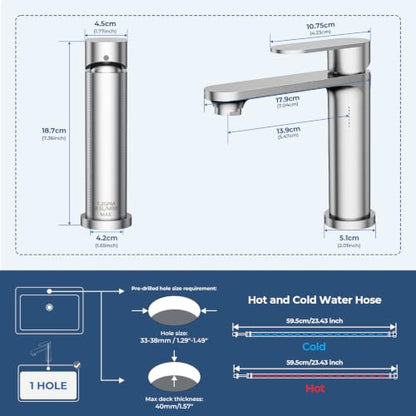 Bathroom Faucet Single Handle Washbasin Faucet