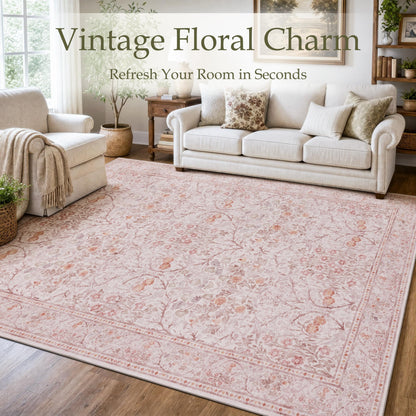 6x9 Area Rugs for Living Room (Blush Pink / 6' x 9' (Rectangular))