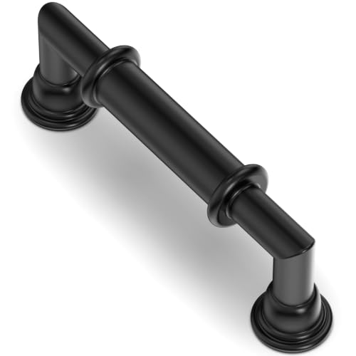 10 Pack AR023 Matte Black Cabinet Knobs Single Hole Cabinet Pulls Round Kitchen Cabinet Knobs