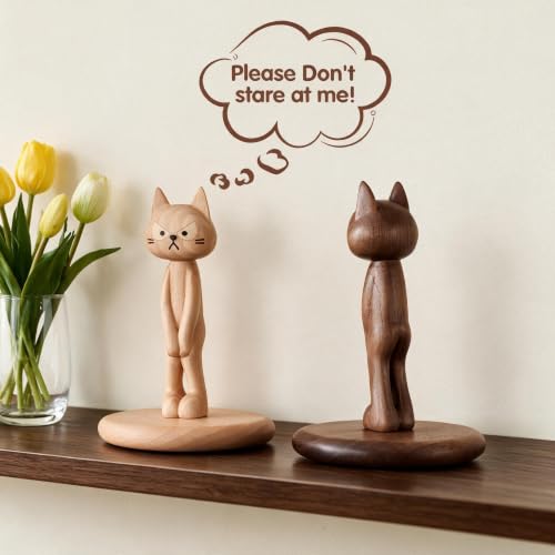 Wooden Toilet Paper Holder Funny Rustic Countertop Bath Tissue Roll Holder