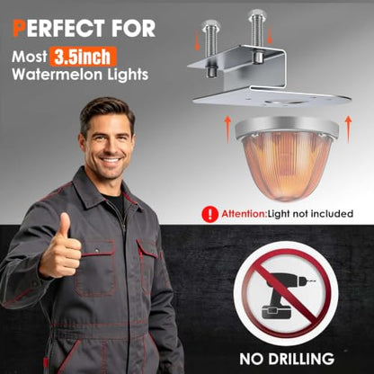 2Pcs Straight Down Watermelon Light Under Glow Brackets