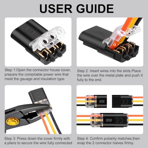 3 Pin Quick Connect Wire Connectors for 18
