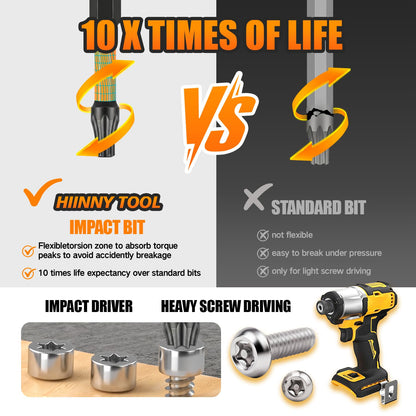 Impact Torx Bit Set 1”&3” 30PCS (1"&3" 30PCS)