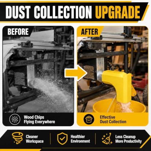 Table Saw Dust Collector Adapter Compatible with DeWALT DW745 DWE7485 DWE7491 Table Saw Accessories