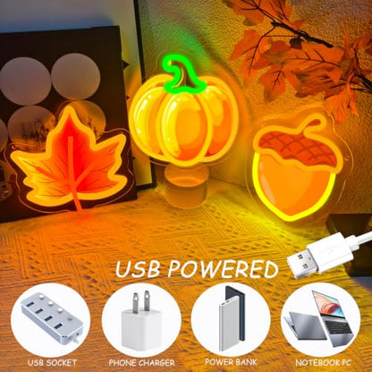 3 Pack Halloween Neon Sign UV Printed Pumpkin Ghost Bat Neon Light