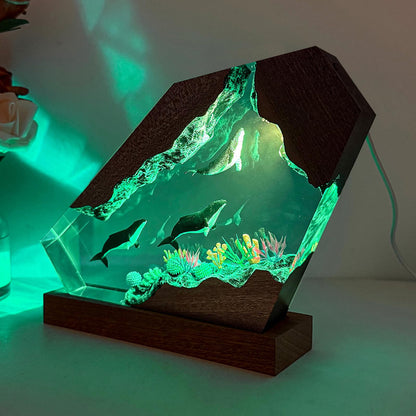 Humpback Whale Resin Lamp (Humpback Whale / L)