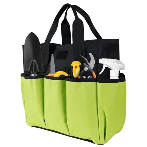 Portable Gardening Tool Tote Bag Organizer with 16 Pockets